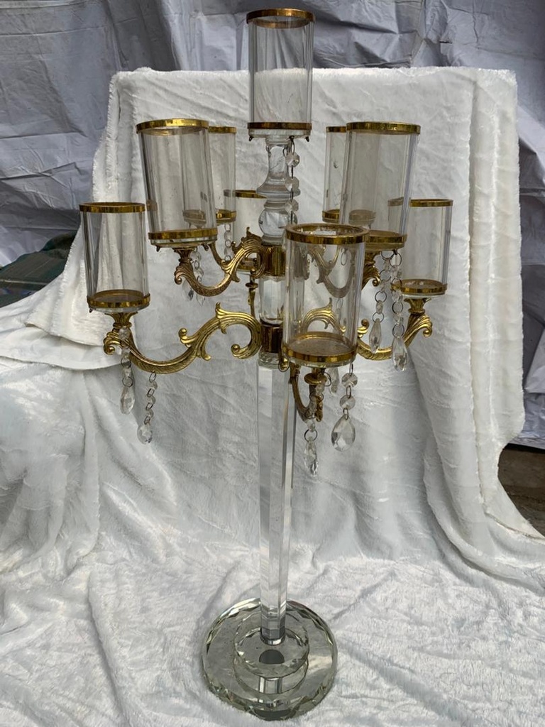GOLD GLASS CANDELABRA